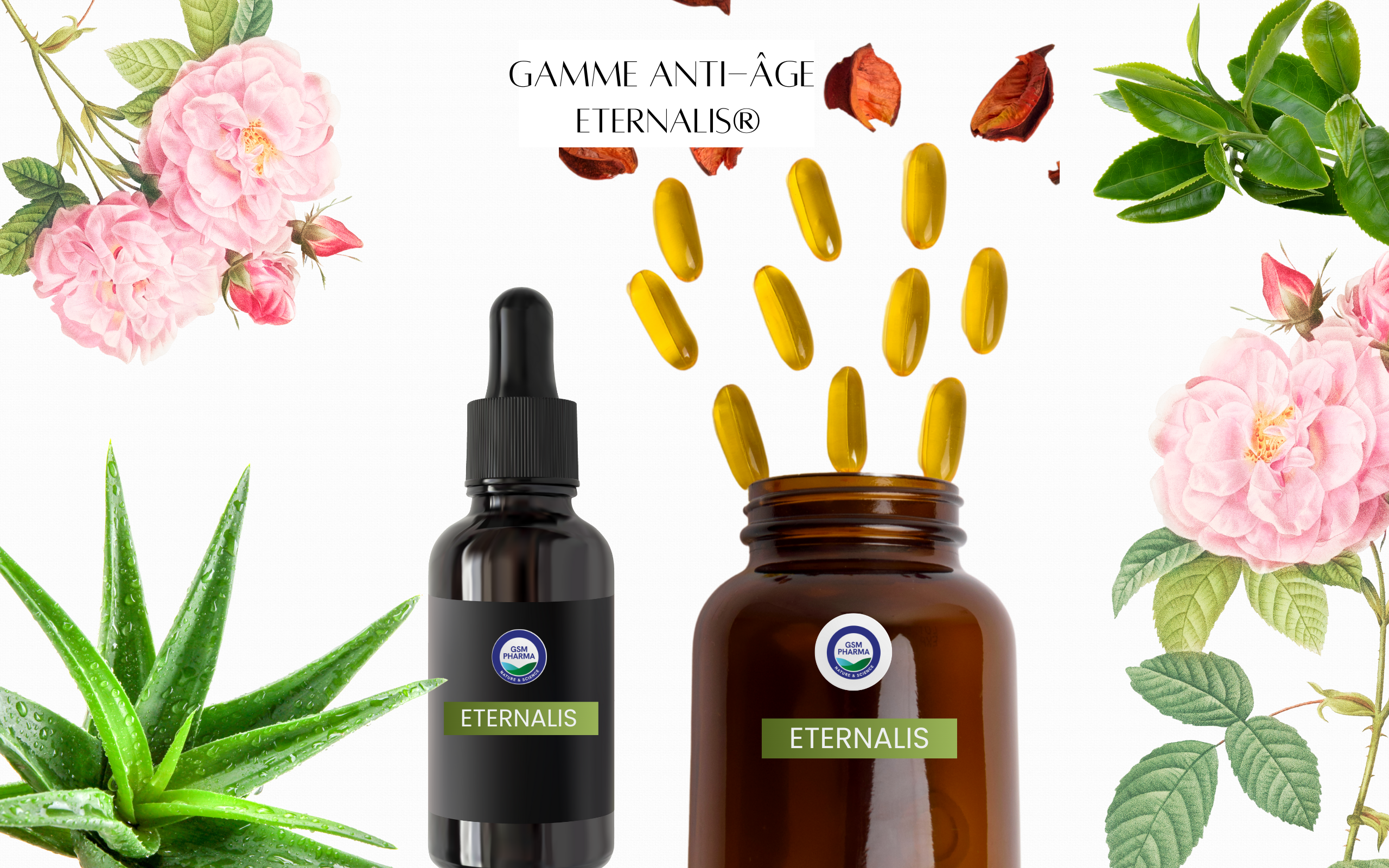 gamme anti age no age eternalis rose du damas thé vert aloe vera