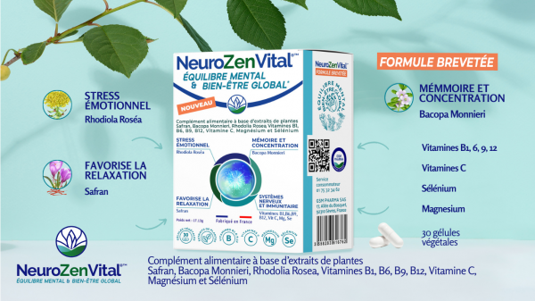 NeuroZen Vital® | Complément alimentaire naturel à base de plantes, vitamines et minéraux – Image 2